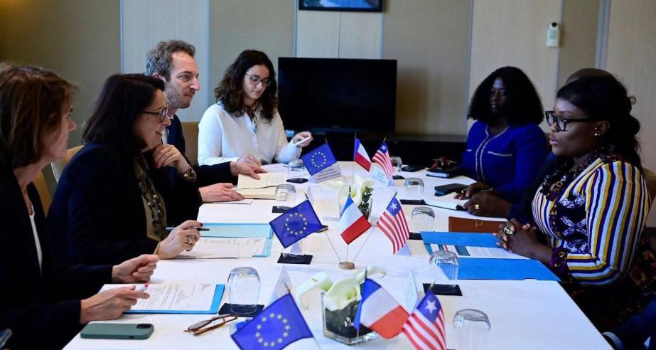 Liberia and France Strengthen Youth and Sports Cooperation as Minister Kruah Meets French Minister Marina Ferrari