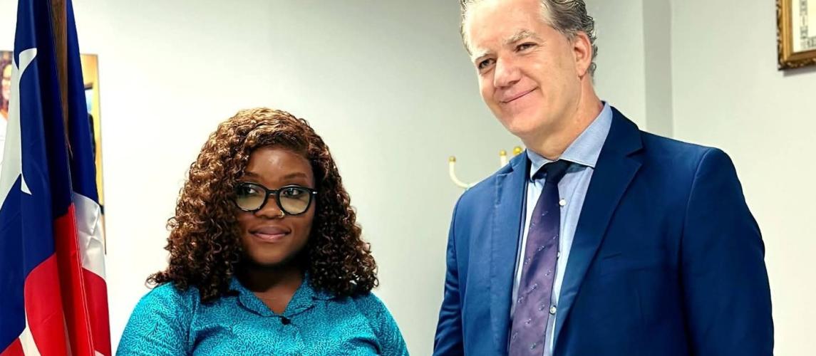 The Minister of Youth and Sports, Hon. Atty.  Cornelia W. Kruah, on yesterday held a strategic meeting with UNICEF Country Representative, Andrew Brooks, aimed at revitalizing the A4AD Project and strengthening ongoing interventions that support adolescen